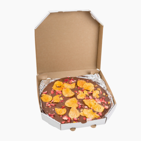 Pizza z czekolady z malinami, oregano i boczkiem w gorzkiej czekoladzie 400g